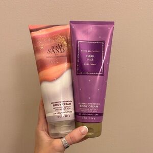 Bath & Body Works Wild Sand and Dark Kiss Body Cream Duo